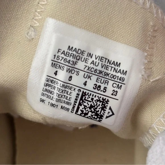 Converse All ⭐️ Star Unisex W6/M4 Chuck Taylor Aqua Canvas Low Top Sneakers - Picture 3 of 14